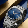 TS PRX Silver Stainless Steel Blue Dial